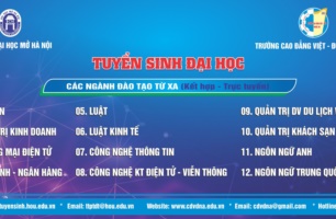 Thông báo Tuyển sinh Đại học các ngành đào tạo từ xa