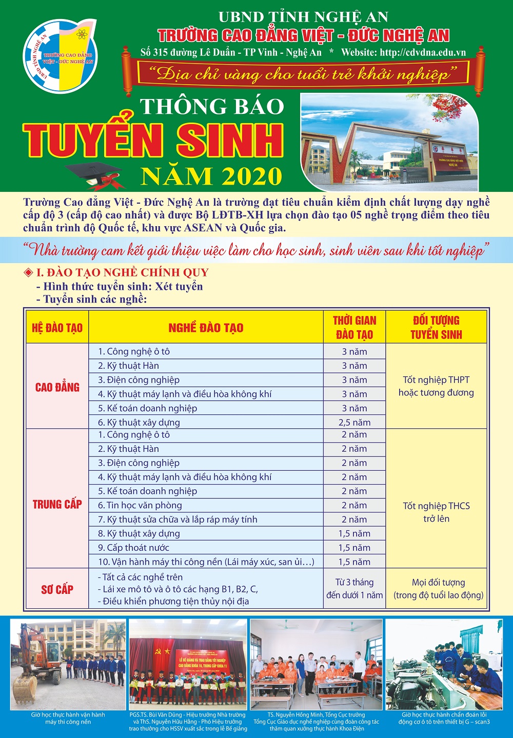 Thông báo tuyển sinh năm học 2020 - 2021
