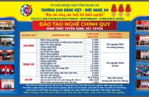 Trường Cao đẳng Việt - Đức Nghệ An Thông báo tuyển sinh năm 2021