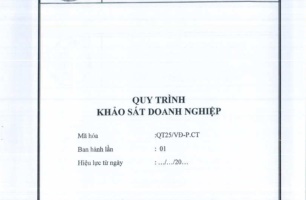 Quy trình khảo sát doanh nghiệp - QT25/VĐ-P.CT