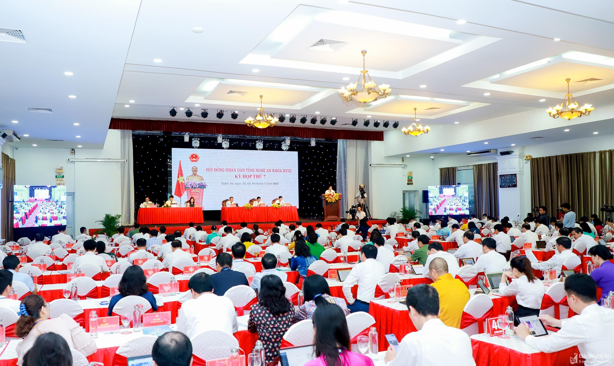 Sáng nay, HĐND tỉnh Nghệ An khoá XVIII khai mạc Kỳ họp thứ 7