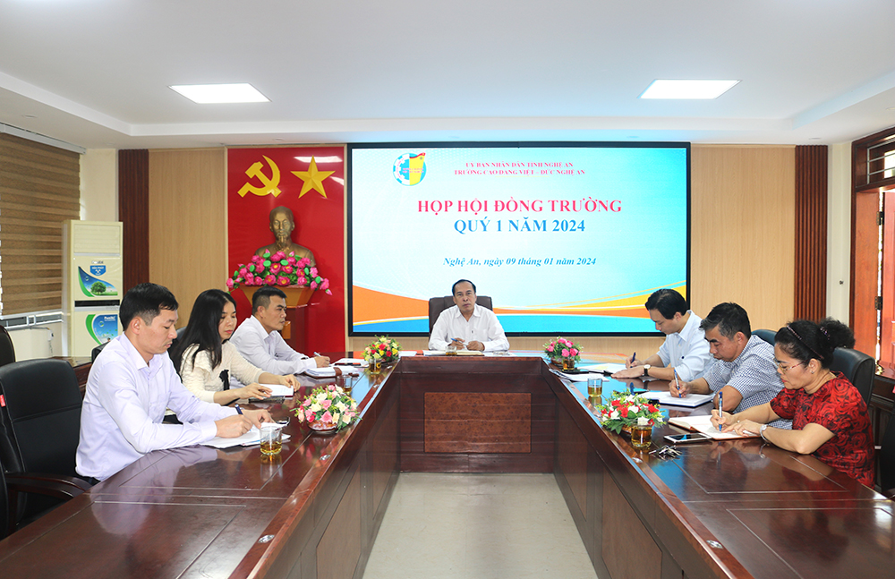 Hội đồng trường Trường Cao đẳng Việt – Đức Nghệ An tổ chức phiên họp thường kỳ quý 01 năm 2024