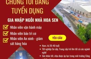 CÔNG TY TNHH MTV HOA SEN NGHỆ AN TUYỂN DỤNG THÁNG 12